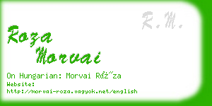 roza morvai business card